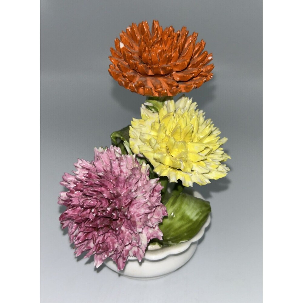 Vintage Radnor England Bone China Multicolor Hand Made Floral Bouquet Figurine